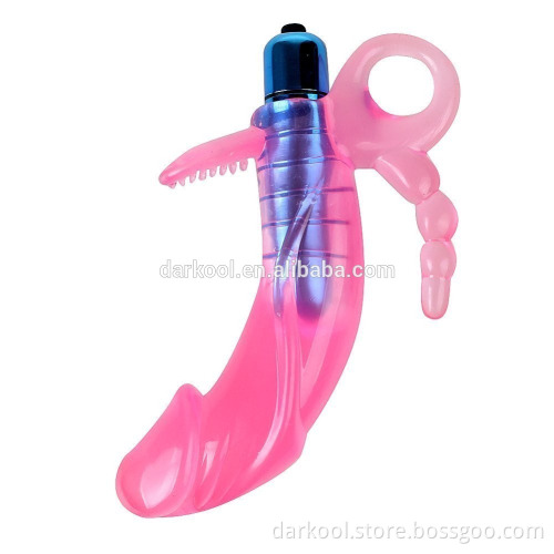 DG030/Adult Sex Toy Vibrater G-spot Anal Clitoris Stimulators Dildo With Bullet Vibrator